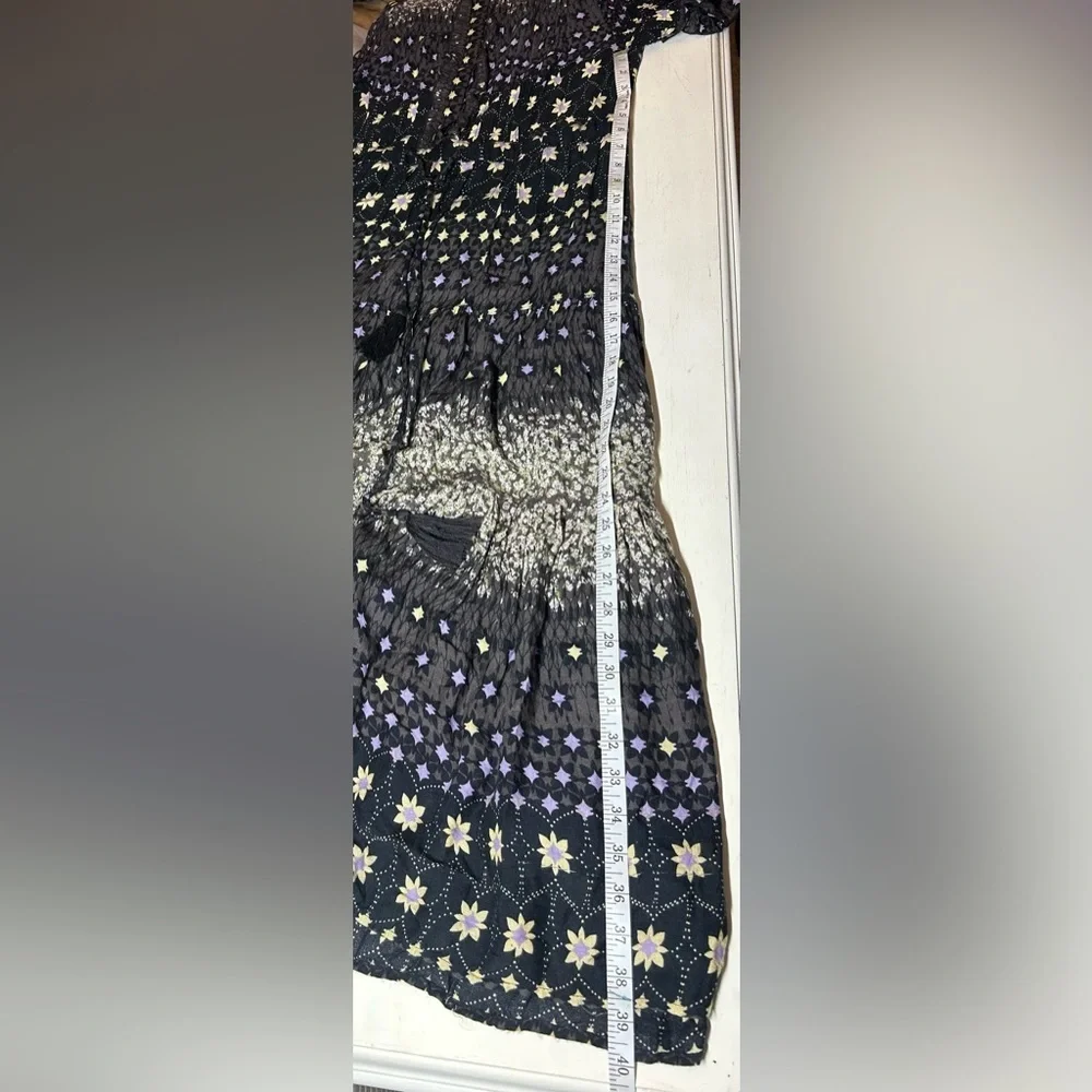 Free People RARE Feelings Tiered Maxi Boho Whimsigoth Dress Multicolor Size M